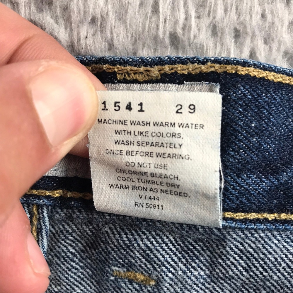 Vtg Y2K Anchor Blue Original Baggy Jeans Mens 42 (43x30) Dark Wash Denim - Picture 5 of 12